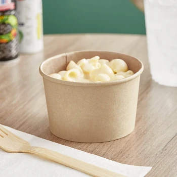 Choice 8 oz. Kraft Poly-Coated Paper Food Cup - 1,000/Case