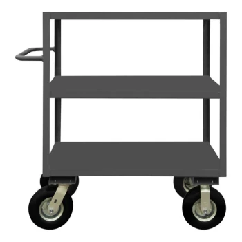 Durham Mfg 36" x 72" 14 Gauge Steel 3-Shelf Instrument Cart RIC-367250-3-95 - 1,2000 lb. Capacity
