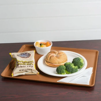 Cambro 1418D514 14" x 18" Earthen Gold Dietary Tray - 12/Case