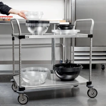 Metro MW108 Super Erecta 24" x 36" x 39" Two Shelf Standard Duty Stainless Steel Utility Cart