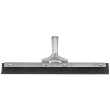 Carlisle Flo-Pac 361201800 18" Black Straight Single Blade Rubber Squeegee with Metal Frame