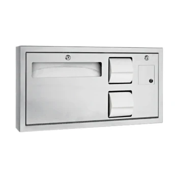 American Specialties, Inc. Traditional 10-0487-R-9 Surface-Mounted ADA Toilet Seat Cover / Toilet Tissue Dispenser