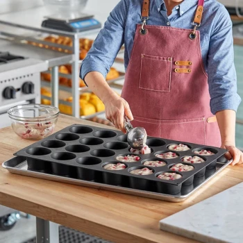 Pavoni Pavoflex 24 Compartment Big Muffins Silicone Baking Mold PX056 - 3 3/8 inch x 1 15/16 inch Cavities