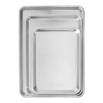 Nordic Ware Naturals 3-Piece 20 Gauge Wire in Rim Aluminum Bun / Sheet Pan Set 43174