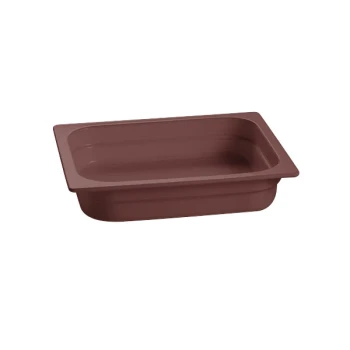 TableCraft CW310BR 12 3/4" x 10 3/8" x 2 1/2" Brown Half Size Cast Aluminum Food Pan