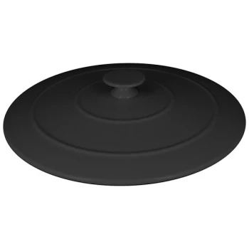 RAK Porcelain Chef's Fusion 11" x 1 15/16" Volcano Black Porcelain Cocotte Lid - 4/Case