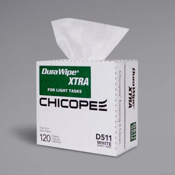 Chicopee D511X Durawipe 9" x 17" White Xtra Light-Weight Industrial Wiper - 1,200/Case