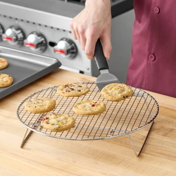 Choice 12 3/4" Round Footed Chrome Plated Steel Cooling Rack