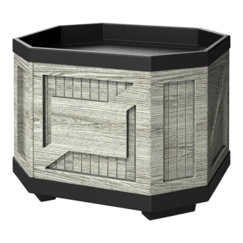 Borray Manufacturer Inc. 36 5/16" x 40 5/16" x 32 1/4" Gray Plastic Orchard Bin