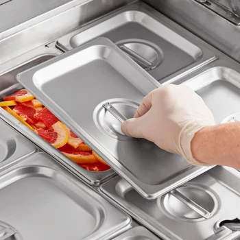 Choice 1/4 Size Stainless Steel Solid Steam Table / Hotel Pan Cover
