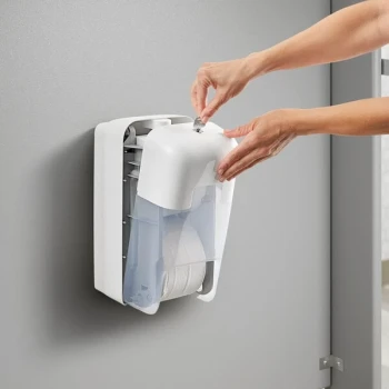 Tork OptiServe 473520 Coreless White Double Roll Toilet Tissue Dispenser T7 / T5