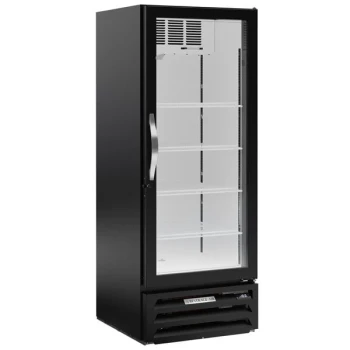 Beverage-Air MMF12HC-1-BS-IQ MarketMax 24" Black Glass Door Merchandiser with Stainless Steel Interior and Electronic Smart Door Lock
