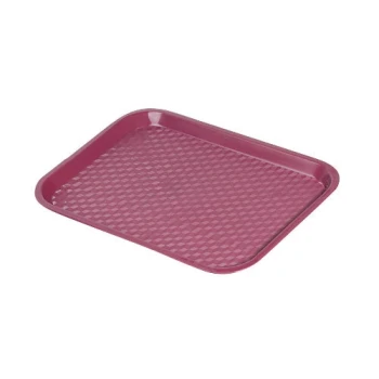 GET FT-16-BU Burgundy 16 1/4" x 12" Customizable Polypropylene Fast Food Tray - 24/Case