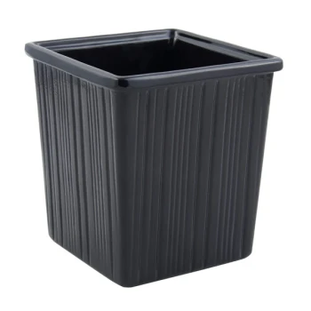 Bon Chef 9504BLK 100 oz. Black Sandstone Finish Cast Aluminum Straight Sided Square Bowl