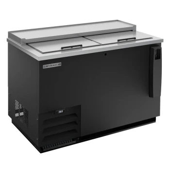 Beverage-Air DW49HC-B-02 50" Black Deep Well Bottle Cooler with Stainless Steel Interior