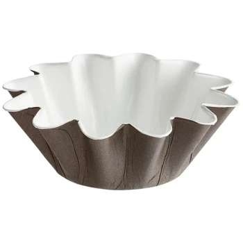 Novacart Large Brown Floret Cup 5" x 1 3/4" - 800/Case