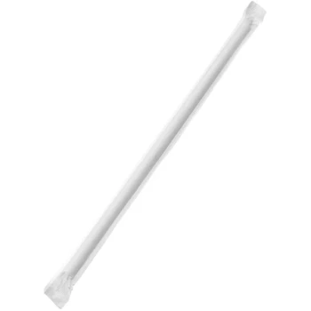 Stalk Market 7 3/4" White Jumbo Wrapped Paper Straw - 3,200/Case
