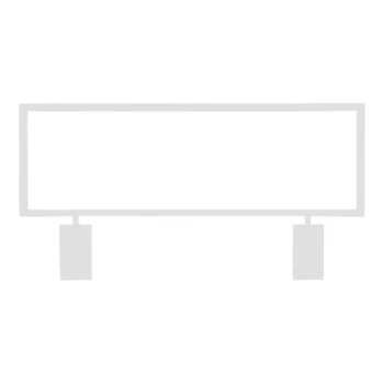 22" x 7" White Steel Sign Holder for Grid & Go Displays