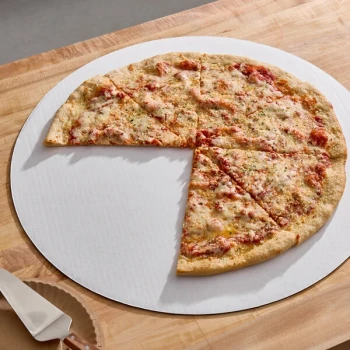 24" White Corrugated Pizza Circle