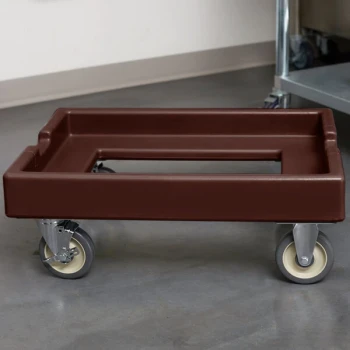 Cambro CD1826PDB131 Dark Brown Pizza Dough Box Camdolly