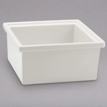 Bon Chef EZ-16-3PWHT EZ Fit Smart Bowl White Sandstone Finish 1/6 Size - 3" Deep
