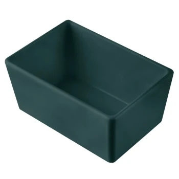 TableCraft CW5020HGN Simple Solutions 1/9 Size Hunter Green Cast Aluminum Straight Sided Bowl - 3" Deep