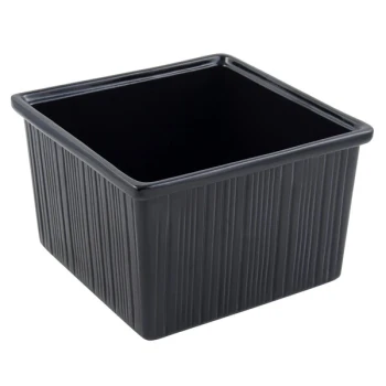 Bon Chef 9501BLK 232 oz. Black Sandstone Finish Cast Aluminum Straight Sided Square Bowl