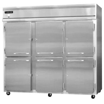 Continental Refrigerator 3RENSA-HD 85 1/2" Half Door Extra Wide Reach-In Refrigerator