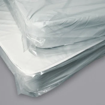 LK Packaging K50B 40" x 10" x 90" Blue Tint Twin Mattress Bag - 100/Roll