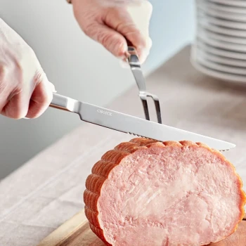 Choice 12 1/2" Hollow Stainless Steel Handle Carving Knife
