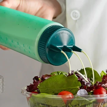 Vollrath 3324C-191 Traex® Color-Mate™ 24 oz. Green Tri Tip™ Wide Mouth Squeeze Bottle