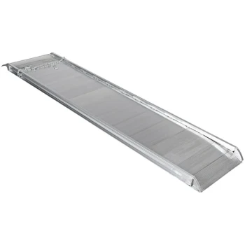 Vestil 120" x 28" Silver Aluminum Overlapping Walk Ramp AWR-28-10A - 2,200 lb. Capacity