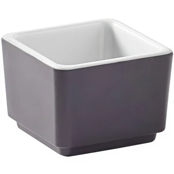American Metalcraft Unity 2 oz. Square Melamine Graphite Sauce Cup - 12/Case