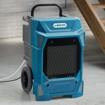 Boltic 200 Pint Commercial Dehumidifier with Automatic Purge Pump, Drain Hose, and Wheels - 115V, 945W