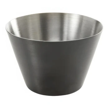 American Metalcraft 4 oz. Round Satin Black Stainless Steel Sauce Cup - 12/Case
