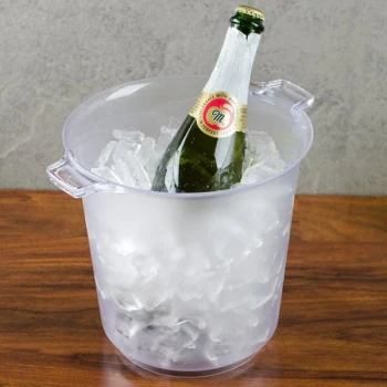 Fineline Platter Pleasers 3403 Heavy Duty Disposable Plastic 4 Qt. Wine / Champagne Chiller Ice Bucket