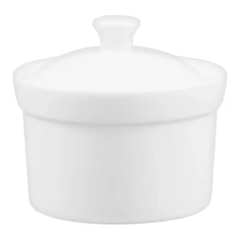 CAC CAS-B10 Super White 10 oz. Soup Bowl with Lid - 24/Case