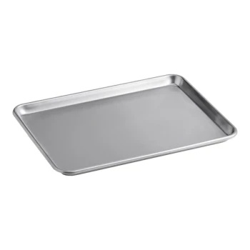 Baker's Lane Half Size NSF 12 Gauge 13 inch x 18 inch Open Bead Rim Heavy Duty Aluminum Bun / Sheet Pan