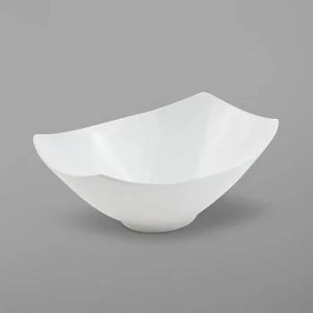 Bon Chef 2514PWHT Gondola 96 oz. White Sandstone Cast Aluminum Bowl