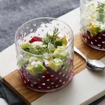 Acopa 12.5 oz. Hobnail Glass Bowl - 12/Case