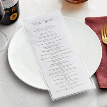 Choice 4 1/4" x 11" Clear 2-View Single Pocket Heat-Sealed Menu Cover