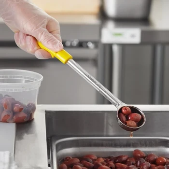 Choice 1 oz. Yellow Perforated Portion Spoon