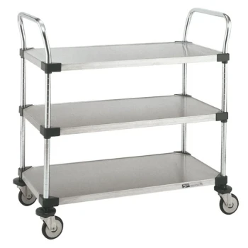Metro MW203 Super Erecta 18" x 24" x 38" Three Shelf Standard Duty Stainless Steel Utility Cart
