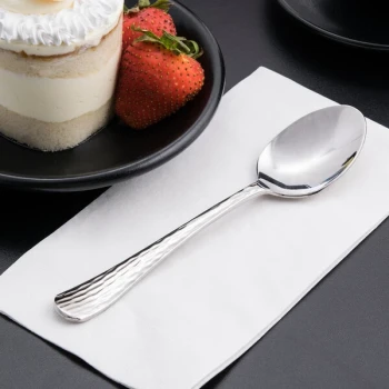 Libbey 994 002 Aspire 7 1/8" 18/8 Stainless Steel Extra Heavy Weight Dessert Spoon - 36/Case