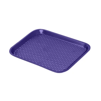 GET FT-16-CB Cobalt Blue 16 1/4" x 12" Customizable Polypropylene Fast Food Tray - 24/Case