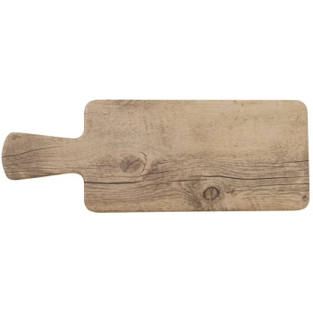 GET SB-1155-OW Madison Avenue / Granville 11" x 5 1/2" Rectangular Faux Oak Wood Melamine Display Board with Foot and Handle