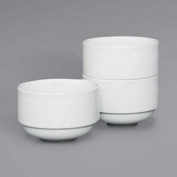 Zwiesel Fortessa Ilona 8 oz. Bright White Stackable China Bouillon Cup - 48/Case