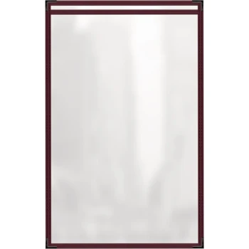 H. Risch, Inc. TES Deluxe Sewn 11" x 17" Maroon 2 View Vinyl Menu Cover with Black Smooth Corners and Gloss Finish