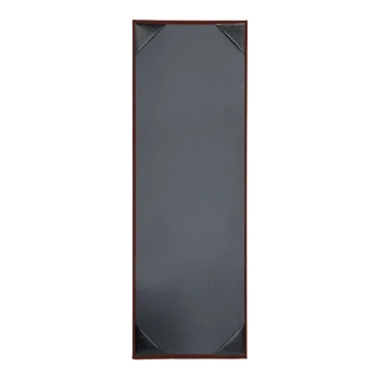 H. Risch, Inc. Oakmont 4 1/4" x 14" Wine 1-Panel Menu Cover with Album Style Corners
