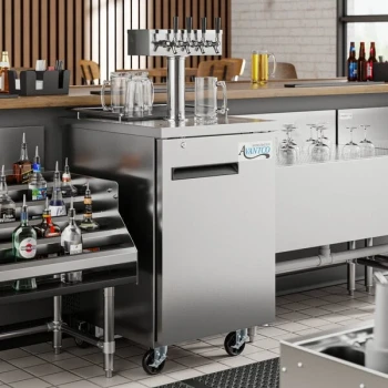 Avantco UDD-1-HC-S Four Tap Kegerator Beer Dispenser - Stainless Steel, (1) 1/2 Keg Capacity